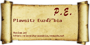 Plavsitz Euzébia névjegykártya